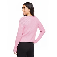 No Boundaries Women's V-Neckline Sweater