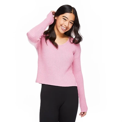 No Boundaries Women's V-Neckline Sweater