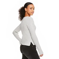 No Boundaries Women's V-Neckline Sweater