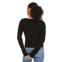 No Boundaries Women's V-Neckline Sweater