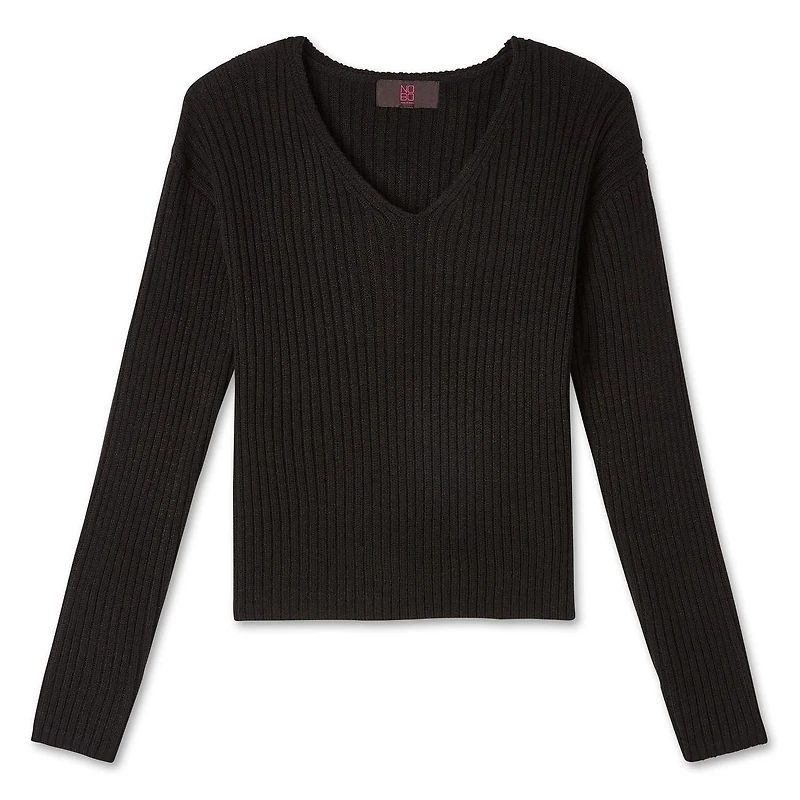 No Boundaries Women's V-Neckline Sweater