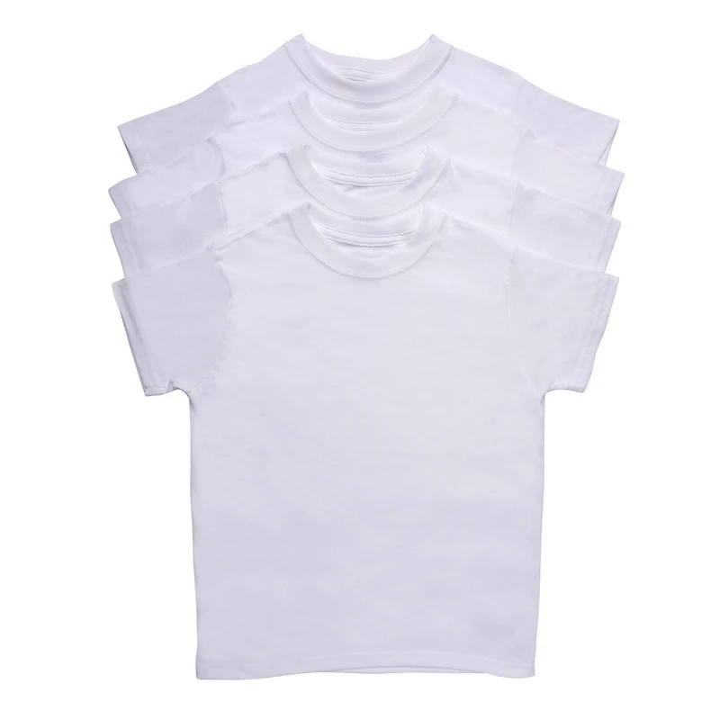 Hanes T-shirt ras du cou en coton respirant super doux sans étiquette P4 pour garçons