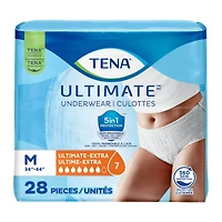 TENA Incontinence Underwear for Women, Postpartum and Bladder Control, Ultimate Absorbency, Medium, 28 Count