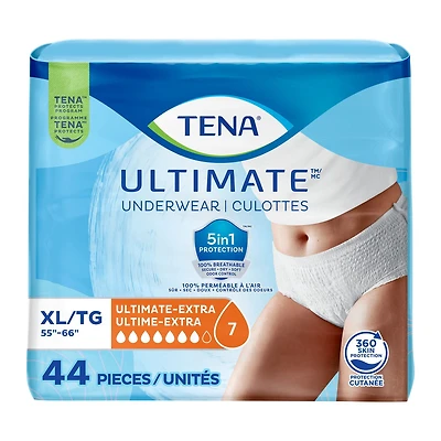 TENA Culottes Protection pour Femmes, Absorption ultime, Tres Grande, 44 Compter