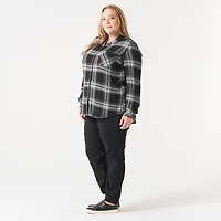 BUTTON FRONT PLAID SHIRT