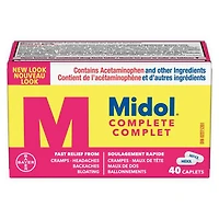 Midol Complete, Fast Multi-Symptom Period Pain Relief from Cramps, Headache, Backaches and Bloating