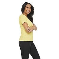 T-shirt en jacquard avec motif ajouré Penmans pour femmes