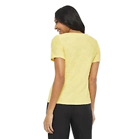 T-shirt en jacquard avec motif ajouré Penmans pour femmes