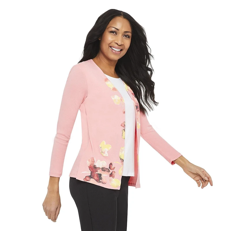 Cardigan imprimé trompe-l'œil Penmans pour femmes