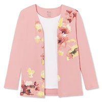 Cardigan imprimé trompe-l'œil Penmans pour femmes