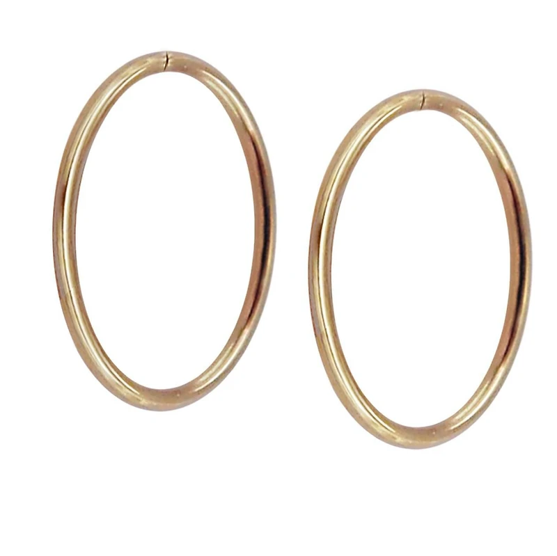 Luxury Design Créoles 12mm en or jaune 10k