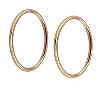 Luxury Design Créoles 12mm en or jaune 10k