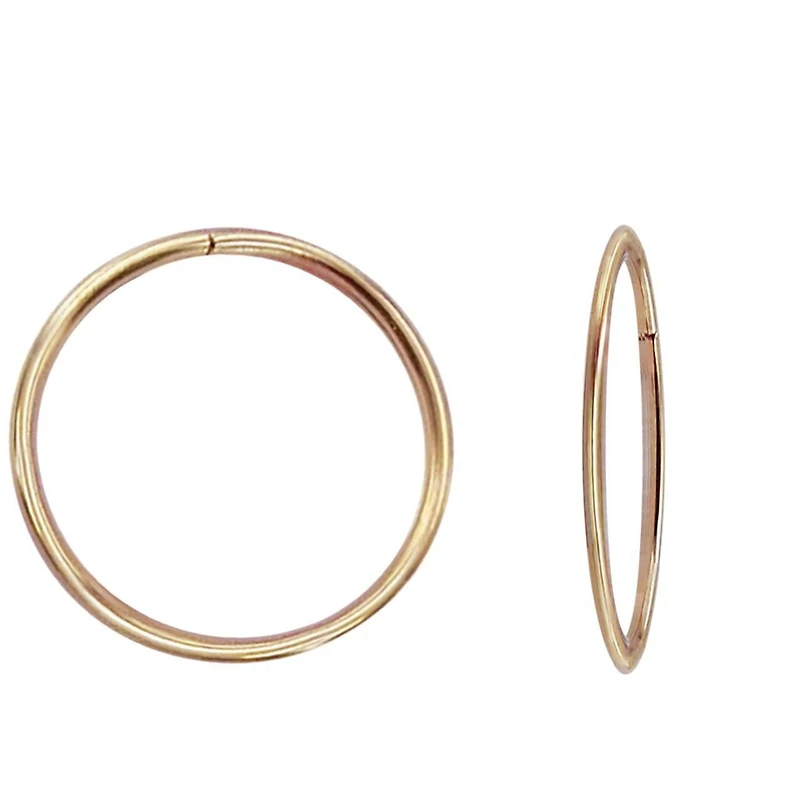 Luxury Design Créoles 12mm en or jaune 10k