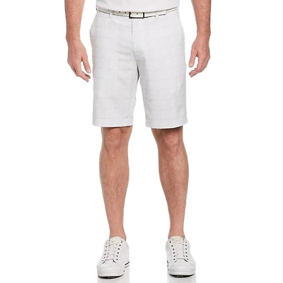 Men's Performance Plaid Active Flex Waistband 4-Way Stretch Golf Short