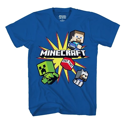 Boys Minecraft Creeper Bunch T-Shirt