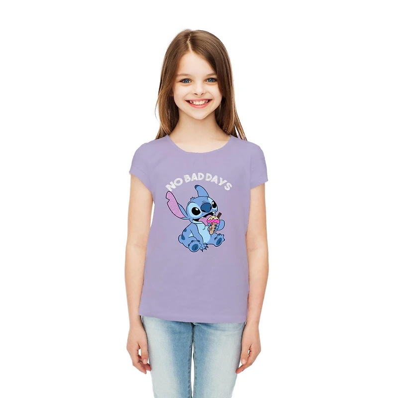 T-shirt à manches courtes Disney Lilo & Stitch No Bad Days pour fille