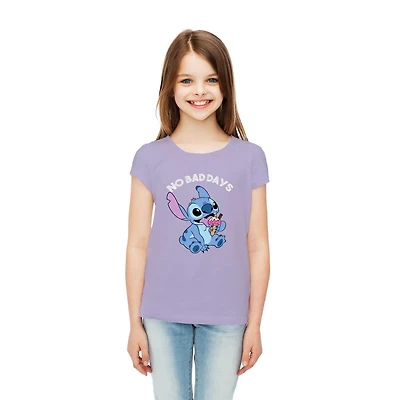 T-shirt à manches courtes Disney Lilo & Stitch No Bad Days pour fille