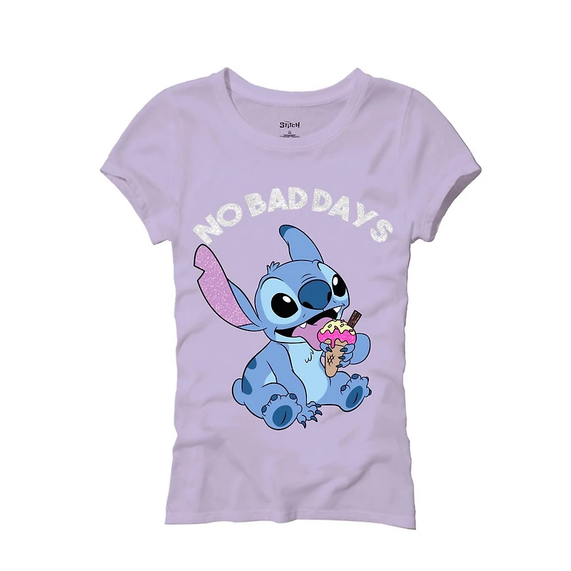 T-shirt à manches courtes Disney Lilo & Stitch No Bad Days pour fille