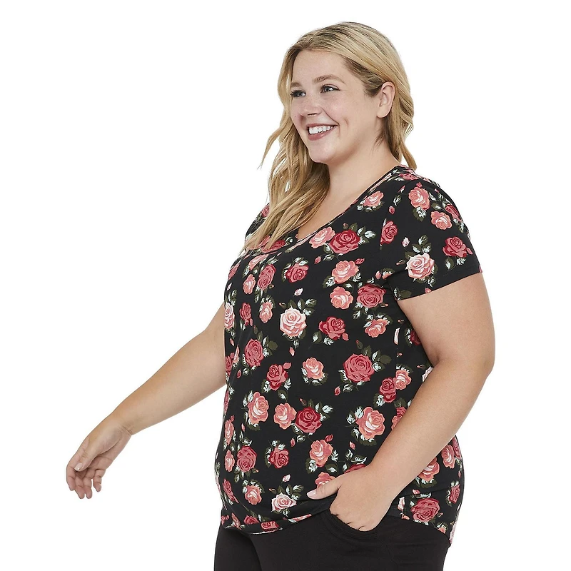 George Plus Women's Short Sleeve V-Neck, Sizes 1X-4X