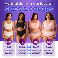 Always Discreet Adult Incontinence Underwear for Women and Postpartum Underwear, L, Up to 100% Bladder Leak Protection
