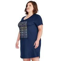 Ensemble 4 pièces avec chemise de nuit et chouchous George Plus pour femmes