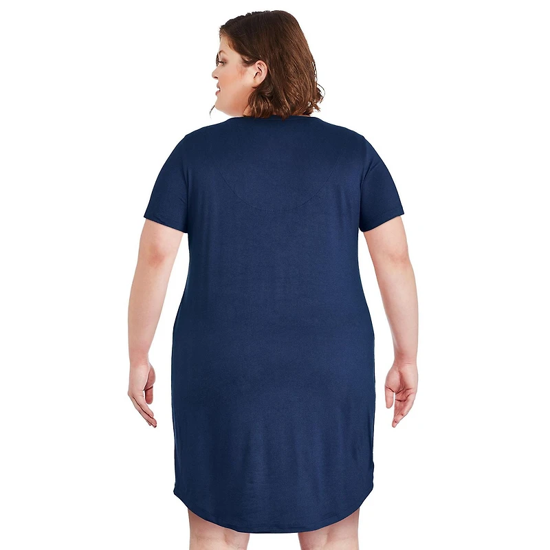 Ensemble 4 pièces avec chemise de nuit et chouchous George Plus pour femmes