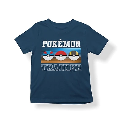 Pokemon T-Shirt col rond à manches courtes pour garçon Tailles TP à TG