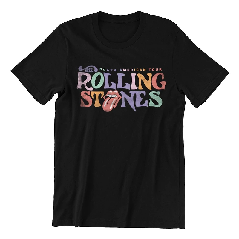 Rolling Stones Tee shirt femme. Ce t-shirt à manches courtes et col rond pour femme peut facilement être porté avec votre jean ou votre bas préféré et Tailles TP à TG