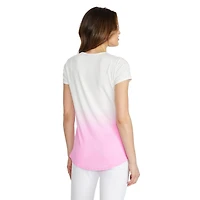 Mexx t-shirt à col ras du cou pour femmes avec motif tie-dye dégradé
