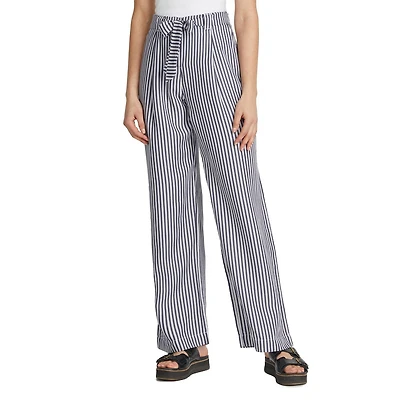 Mexx Pantalon à jambes larges avec ceinture pour femmes