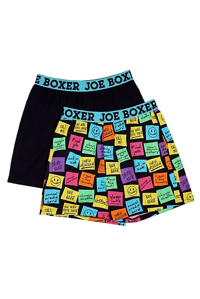 Caleçon ample fantaisie Joe Boxer pour homme – Paquet de 2