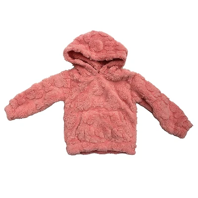 Toddler Girls Minnie Mouse sherpa hoodie.