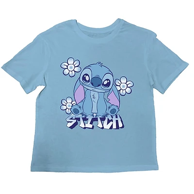 Disney Lilo & Stitch Girls Short Sleeve Crew