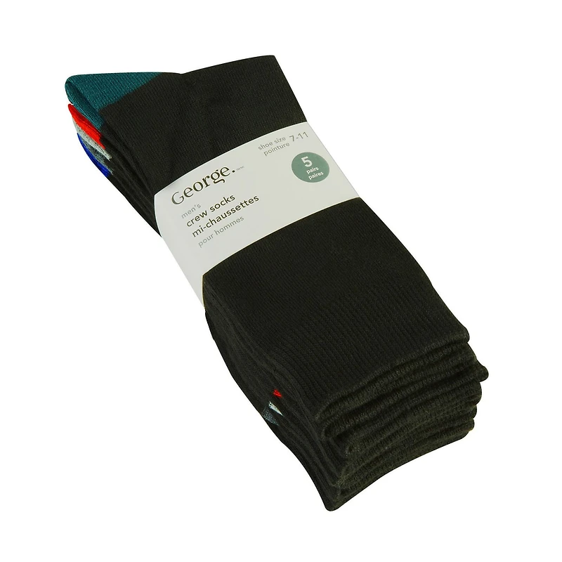 Mi-chaussettes George pour hommes en paq. de 5 paires