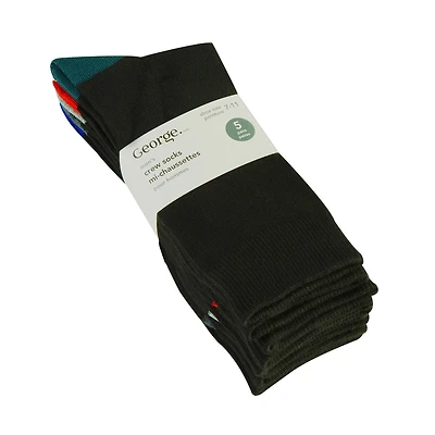 Mi-chaussettes George pour hommes en paq. de 5 paires