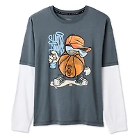Athletic Works Boys' Long-Sleeve Fooler T-Shirt