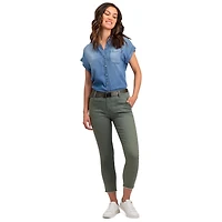 Jordache Women's High Rise Utility Cropped Pant