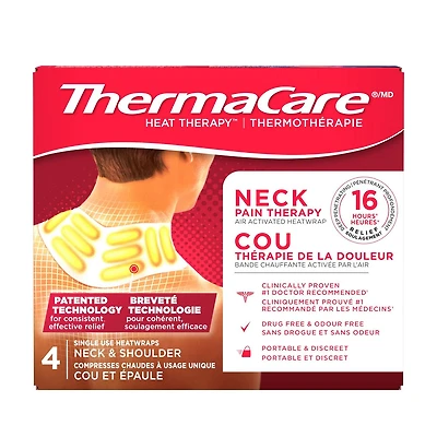 Thermacare Compresses Chaudes  A Usage Unique Cou Et Epaule, 4 ct