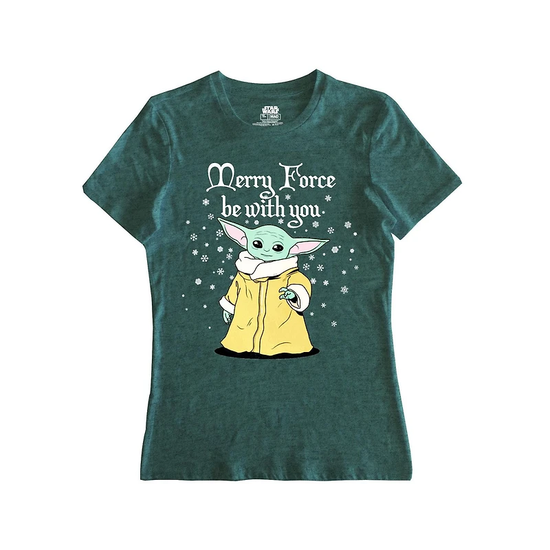 T-shirt à manches courtes Star Wars Merry Force Be With You pour femme