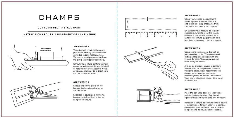 Champs Express Leather One Size Reversible and Adjustable Belt