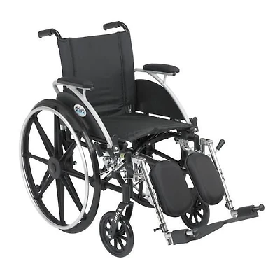 Drive Fauteuil roulant Viper avec accoudoirs rabattables amovibles, accoudoirs de bureau, repose-jambes relevables, siège de 35,56 cm