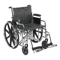 Drive Medical Sentra EC Heavy Duty Wheelchair, Detachable Desk Arms, Swing away Footrests, 20" Seat
