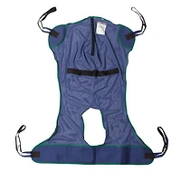 Drive Medical Blue Full Body Patient Lift Sling, Mesh with Commode Cutout, Large