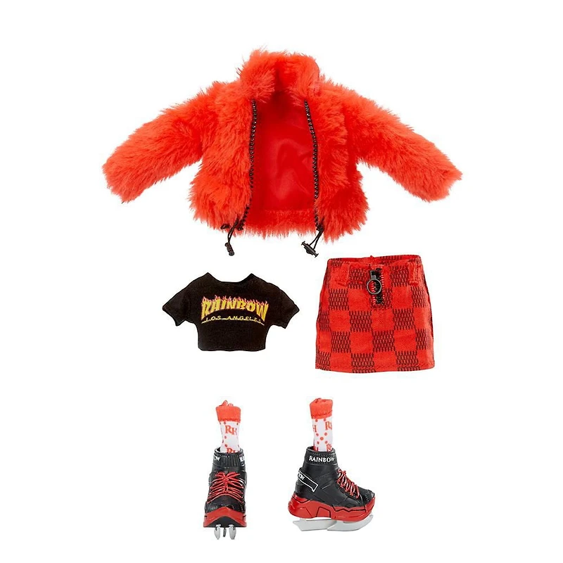 Rainbow High Winter Break Ruby Anderson – Red Winter Break Fashion Doll and Playset with 2 complete doll outfits, Snowboard and Winter Doll Accessories, Great Gift for Kids 6-12 Years Old