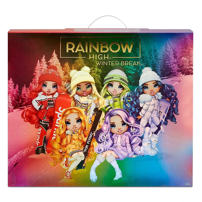 Poupée Rainbow High Winter Break Ruby Anderson – Poupée-mannequin Winter Break rouge et jouet avec 2 tenues complètes de poupée, planche à neige et accessoires d’hiver pour la poupée, excellent cadeau pour les enfants de 6 à 12 ans