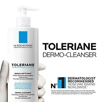 La Roche-Posay Toleriane Dermo-Cleanser Soothing & Hydrating Face Wash with Glycerin, Fragrance Free, Preservative Free, 400mL