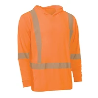 Forcefield Hooded Long Sleeve Ultrasoft Technical Tee, Sizes M - 2X