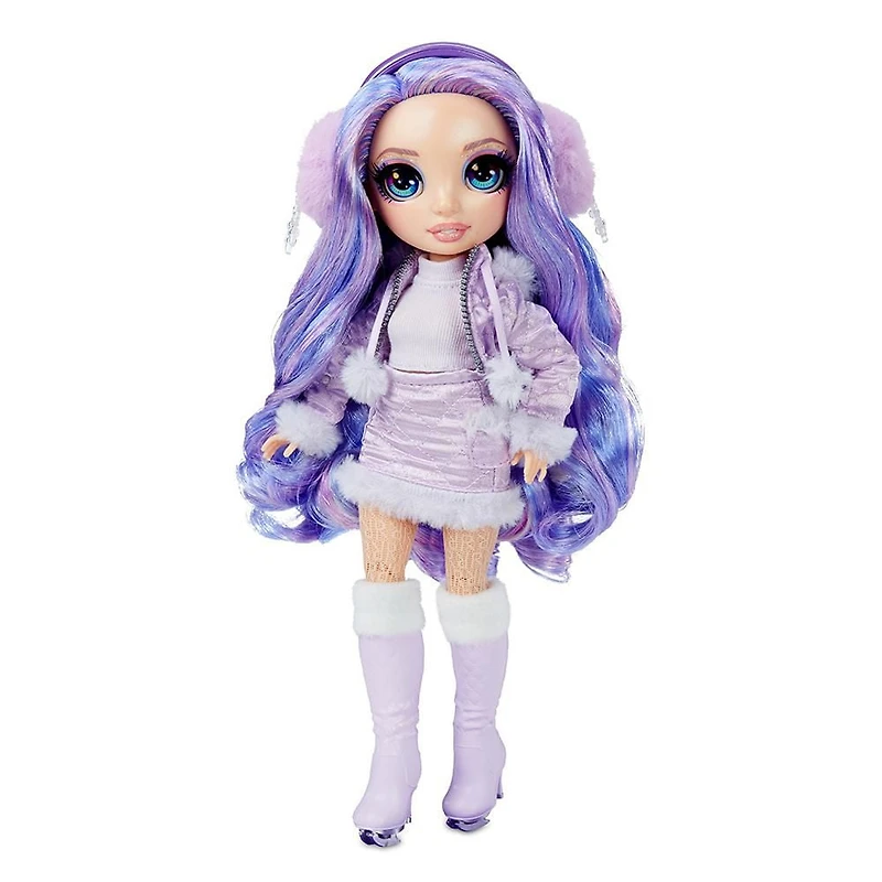 Rainbow High Winter Violet Willow – Purple Winter Break Fashion Doll and Playset with 2 complete doll outfits, Pair of Skis and Winter Doll Accessories, Great Gift for Kids 6-12 Years Old