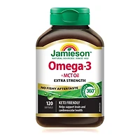 Jamieson Omega-3 Softgels with MCT Oil, 250 mg, 120 Count