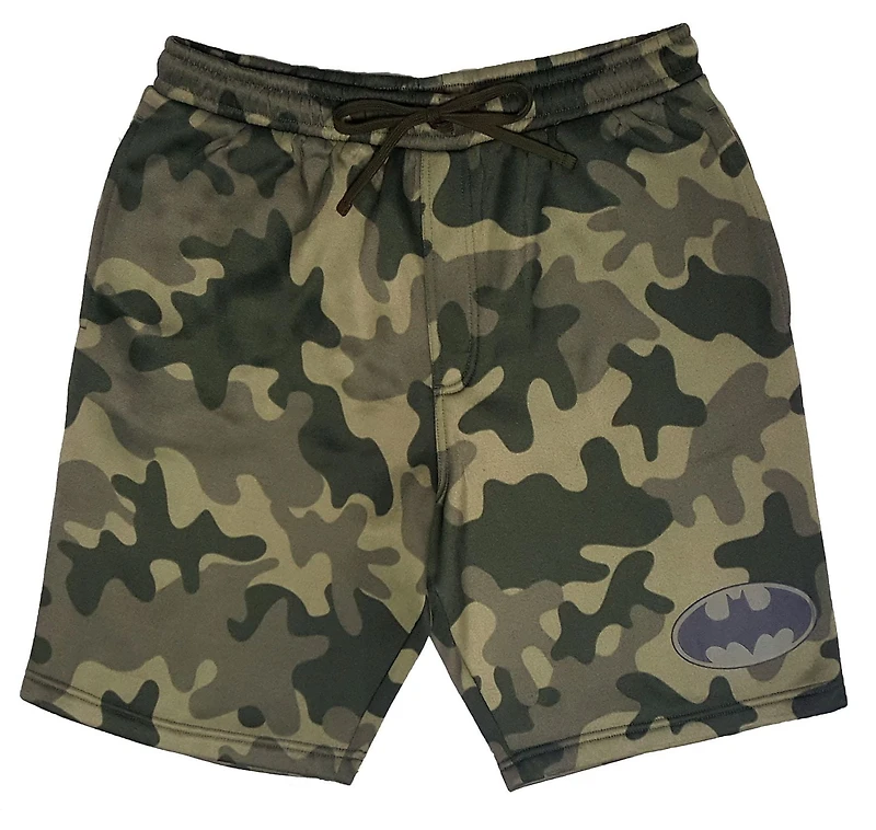Batman Mens' Fleece Camo Shorts